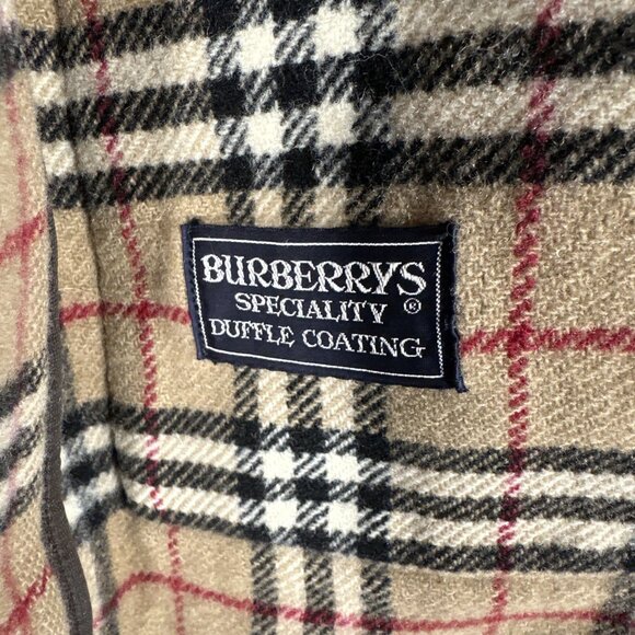 Burberry Duffle Toggle Coat Jacket Nova Check Lining Wool Hooded Preppy READ - Picture 9 of 15